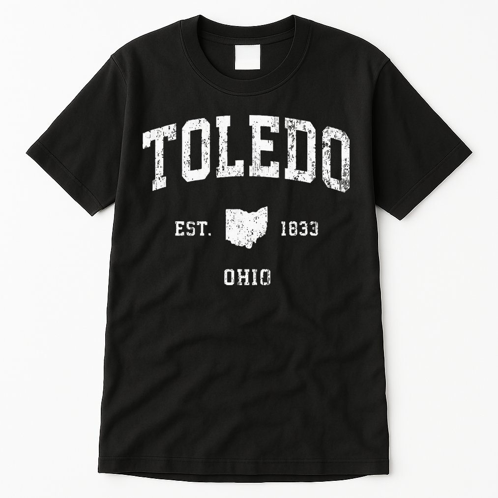 Toledo Ohio Oh Vintage Athletic Sports Tall T-Shirt
