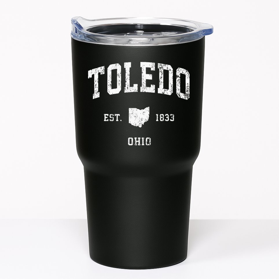 Toledo Ohio Oh Vintage Athletic Sports Tumbler