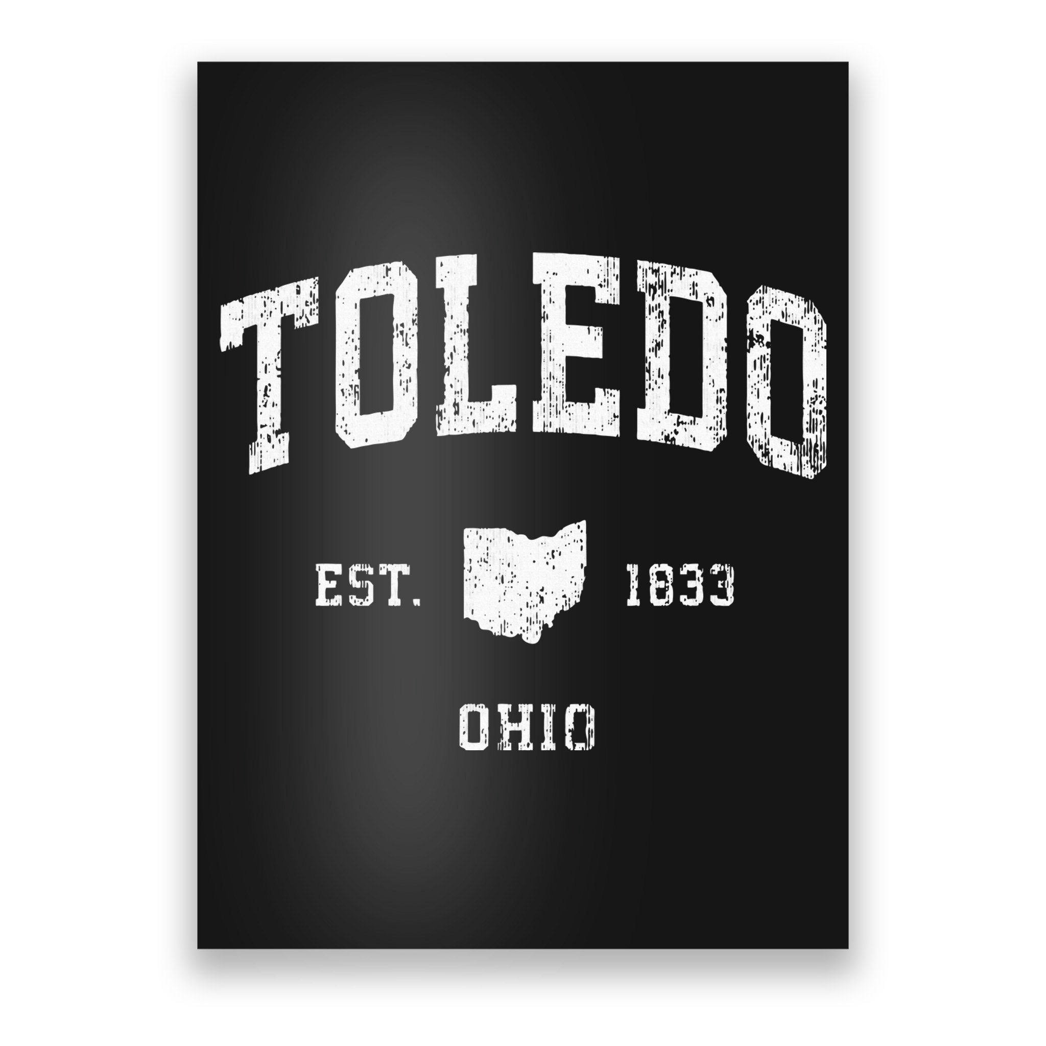 Toledo Ohio Oh Vintage Athletic Sports Poster