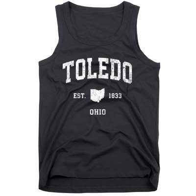 Toledo Ohio Oh Vintage Athletic Sports Tank Top