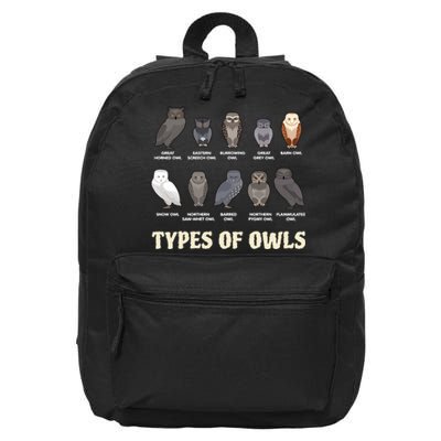 Types Of Owls Funny For Owl Lover Trending Gift Idea 16 in Basic Backpack