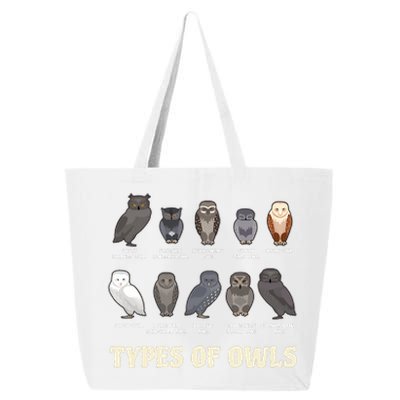 Types Of Owls Funny For Owl Lover Trending Gift Idea 25L Jumbo Tote