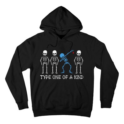 Type One Of A Kind Type 1 Diabetes Awareness Skeleton Hoodie