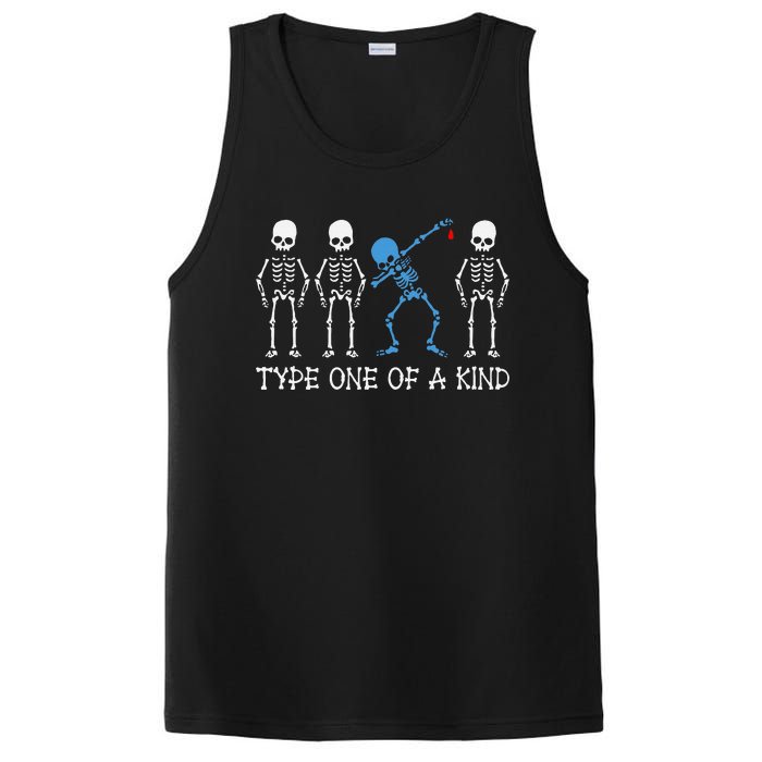 Type One Of A Kind Type 1 Diabetes Awareness Skeleton PosiCharge Competitor Tank