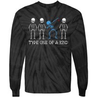 Type One Of A Kind Type 1 Diabetes Awareness Skeleton Tie-Dye Long Sleeve Shirt