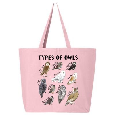 Types Of Owls Educational Collection Cute Owl Lover 25L Jumbo Tote