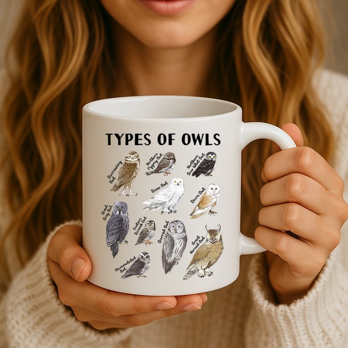Types Of Owls Educational Collection Cute Owl Lover Mug