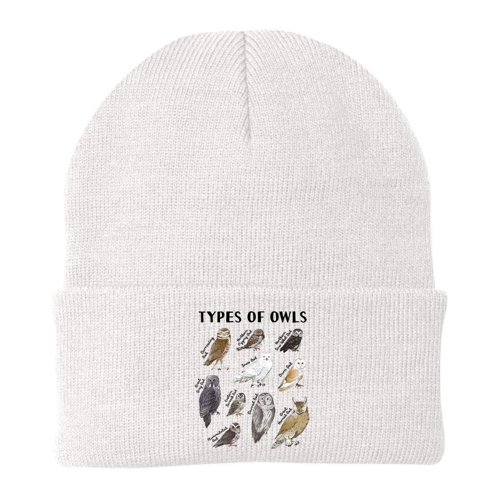Types Of Owls Educational Collection Cute Owl Lover Beanie