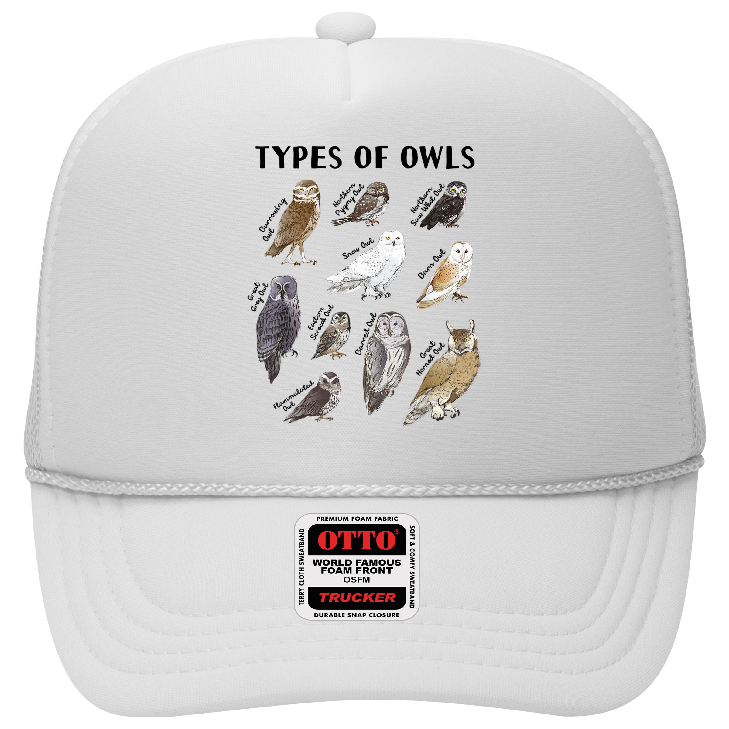 Types Of Owls Educational Collection Cute Owl Lover Hat