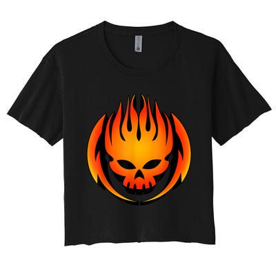 The Offspring Official 3D Logo Women's Crop Top Tee