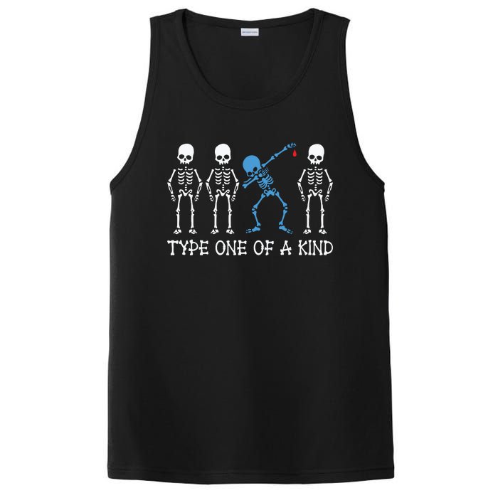 Type One Of A Kind Type 1 Diabetes Awareness Skeleton PosiCharge Competitor Tank