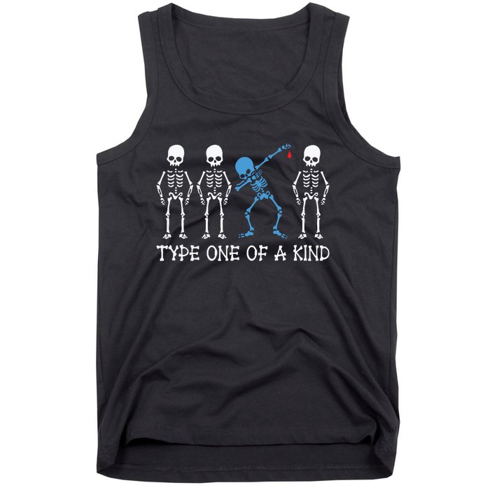 Type One Of A Kind Type 1 Diabetes Awareness Skeleton Tank Top