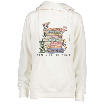 The Original Of The Bible Books Full Color Hand Drawn Womens Funnel Neck Pullover Hood