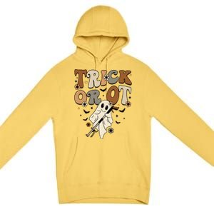 Trick Or Ot Occupational Therapy Halloween Ghost Premium Pullover Hoodie