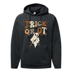 Trick Or Ot Occupational Therapy Halloween Ghost Performance Fleece Hoodie