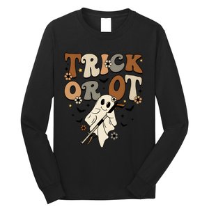 Trick Or Ot Occupational Therapy Halloween Ghost Long Sleeve Shirt