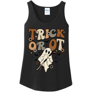 Trick Or Ot Occupational Therapy Halloween Ghost Ladies Essential Tank