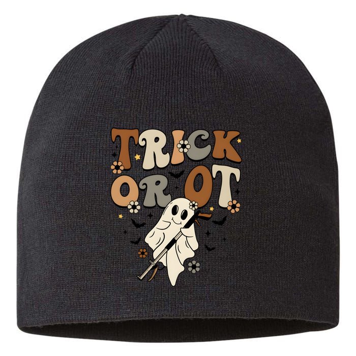 Trick Or Ot Occupational Therapy Halloween Ghost Sustainable Beanie