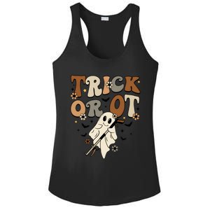 Trick Or Ot Occupational Therapy Halloween Ghost Ladies PosiCharge Competitor Racerback Tank