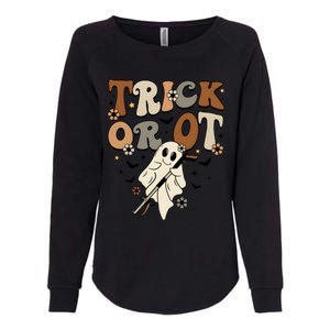 Trick Or Ot Occupational Therapy Halloween Ghost Womens California Wash Sweatshirt