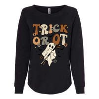 Trick Or Ot Occupational Therapy Halloween Ghost Womens California Wash Sweatshirt