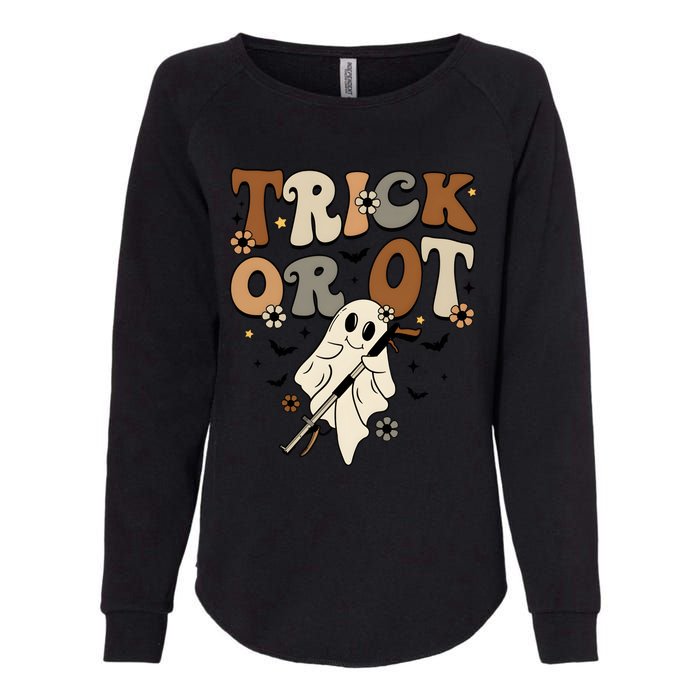 Trick Or Ot Occupational Therapy Halloween Ghost Womens California Wash Sweatshirt