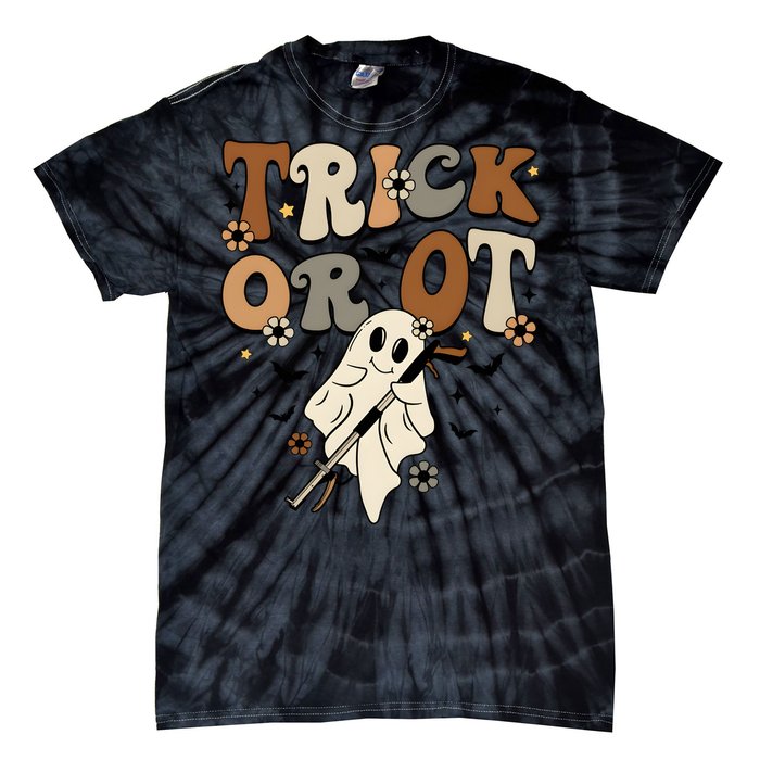 Trick Or Ot Occupational Therapy Halloween Ghost Tie-Dye T-Shirt