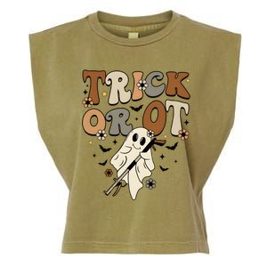 Trick Or Ot Occupational Therapy Halloween Ghost Garment-Dyed Women's Muscle Tee