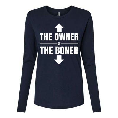 The Owner Of The Boner Funny Womens Cotton Relaxed Long Sleeve T-Shirt