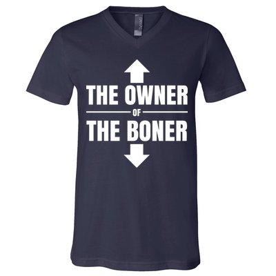 The Owner Of The Boner Funny V-Neck T-Shirt