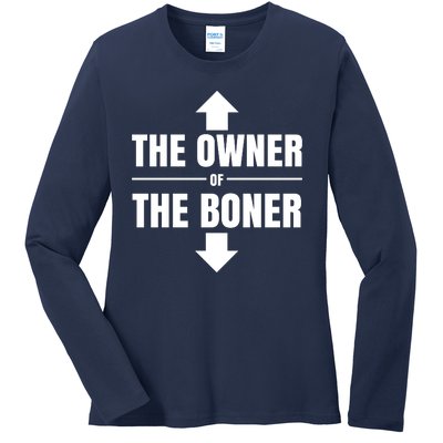 The Owner Of The Boner Funny Ladies Long Sleeve Shirt