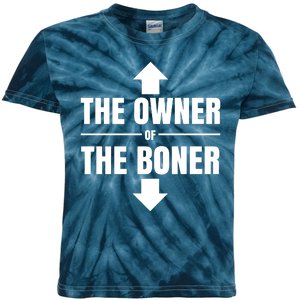 The Owner Of The Boner Funny Kids Tie-Dye T-Shirt