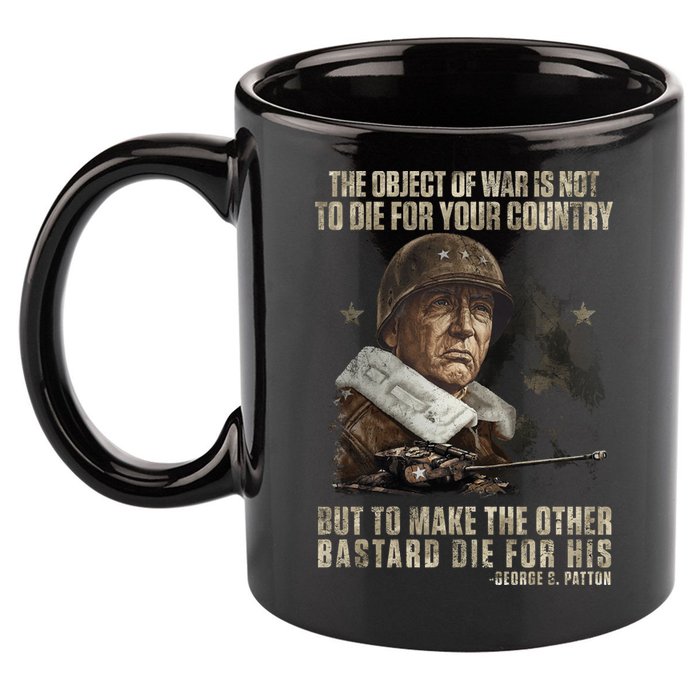 George S Patton 11oz C Handle Ceramic Mug