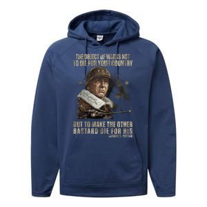 George S Patton Performance Fleece Hoodie