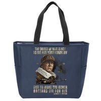 George S Patton Zip Tote Bag