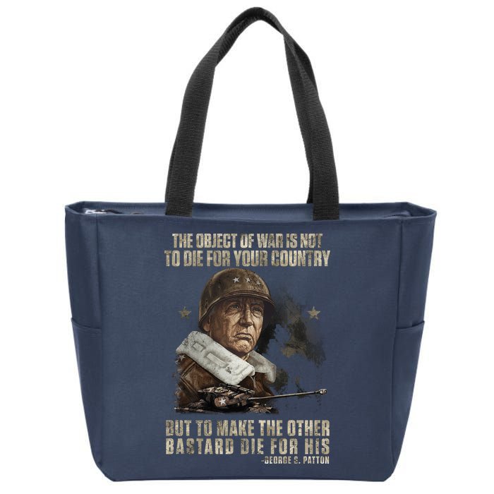 George S Patton Zip Tote Bag