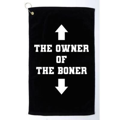 The Owner Of The Boner Funny Humor Golf Towel