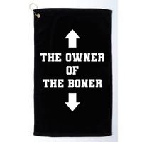 The Owner Of The Boner Funny Humor Golf Towel