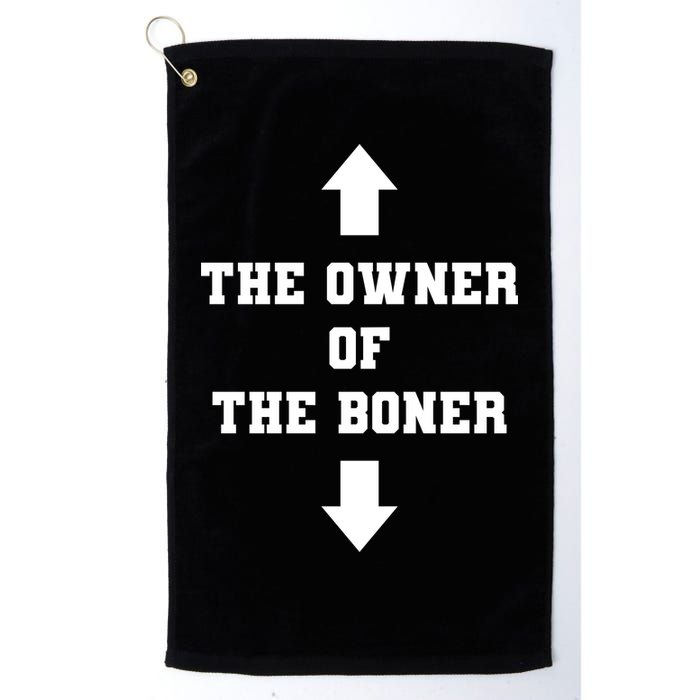 The Owner Of The Boner Funny Humor Golf Towel