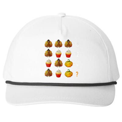 Thanksgiving Order Of Operations Quiz Math Teacher Turkey Snapback Five-Panel Rope Hat