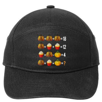 Thanksgiving Order Of Operations Quiz Math Teacher Turkey 7-Panel Snapback Hat