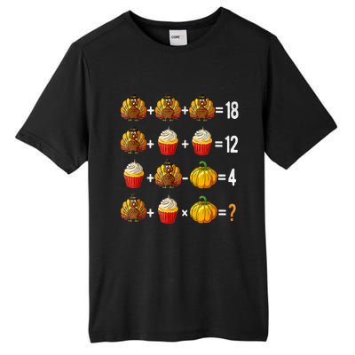 Thanksgiving Order Of Operations Quiz Math Teacher Turkey Tall Fusion ChromaSoft Performance T-Shirt