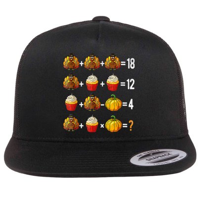 Thanksgiving Order Of Operations Quiz Math Teacher Turkey Flat Bill Trucker Hat