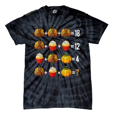 Thanksgiving Order Of Operations Quiz Math Teacher Turkey Tie-Dye T-Shirt