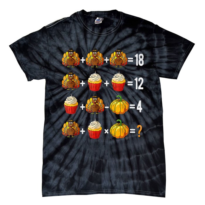 Thanksgiving Order Of Operations Quiz Math Teacher Turkey Tie-Dye T-Shirt