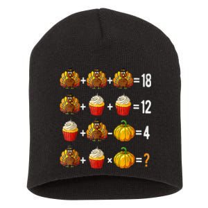 Thanksgiving Order Of Operations Quiz Math Teacher Turkey Short Acrylic Beanie