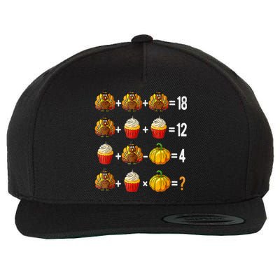 Thanksgiving Order Of Operations Quiz Math Teacher Turkey Wool Snapback Cap