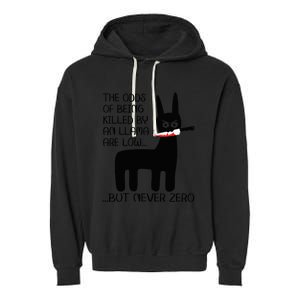 The odds of being killed by an llama are low but never zero Garment-Dyed Fleece Hoodie