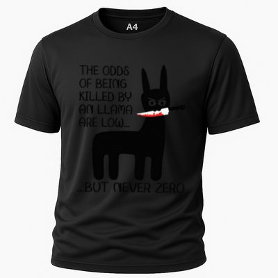 The odds of being killed by an llama are low but never zero Cooling Performance Crew T-Shirt