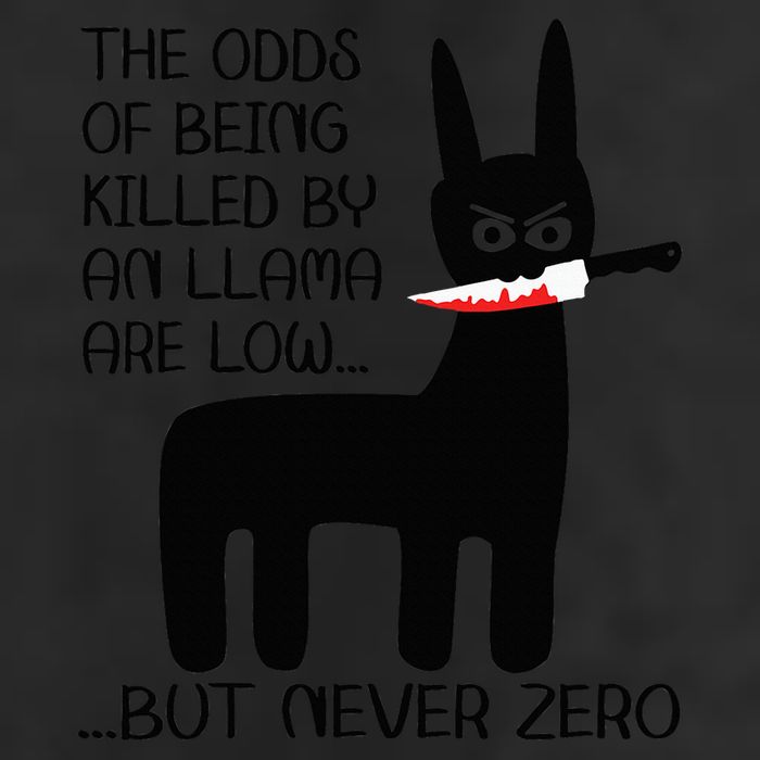 The odds of being killed by an llama are low but never zero 11oz C Handle Ceramic Mug